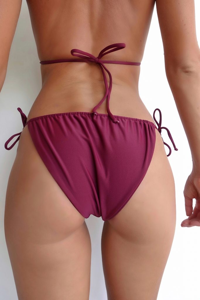 Wine Uma Bikini Set Leale Swimwear Knitwear Resortwear Handmade